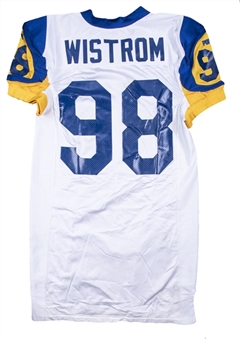 1999 Grant Wistrom Game Used St. Louis Rams Road Jersey  